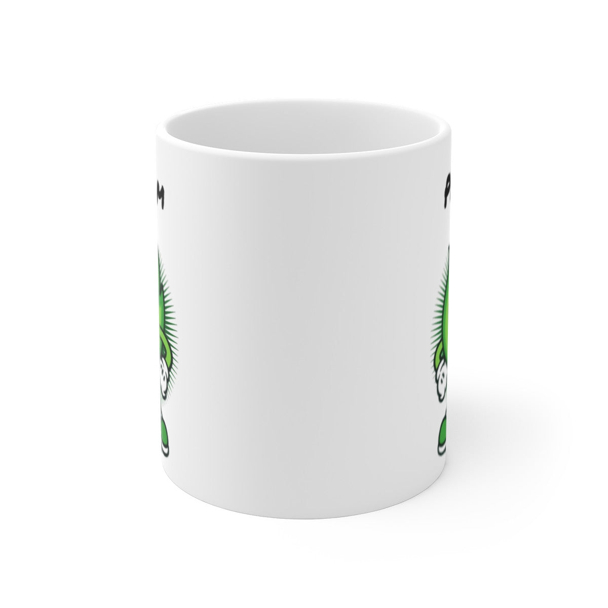 Tasse Personnalisable Flamme Verte – Mug Cartoon avec Prénom – Cadeau Écolo Fun Design 325ml