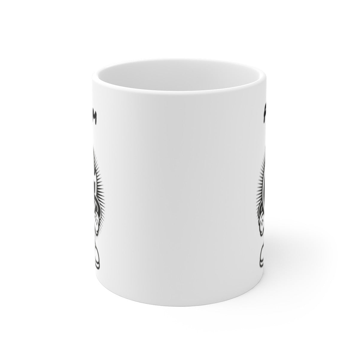 Tasse Personnalisable Flamme Noire – Mug Cartoon avec Prénom – Cadeau Dark Original Céramique 325ml