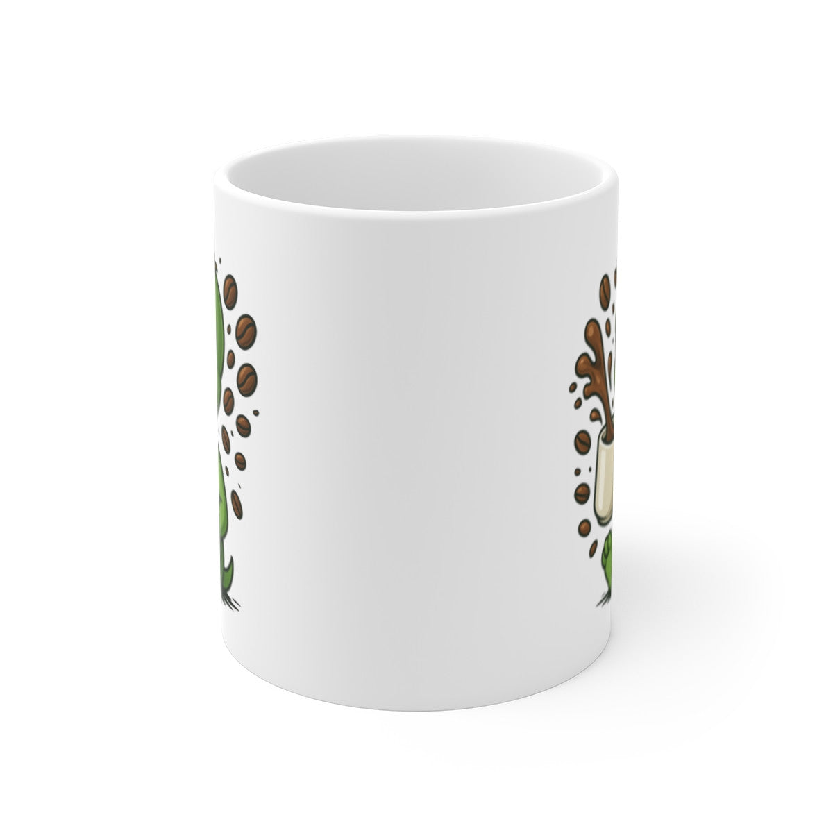 Tasse Alien Vert Caféiné – Mug Extraterrestre Cartoon Drôle – Cadeau Geek Fun 325ml Céramique