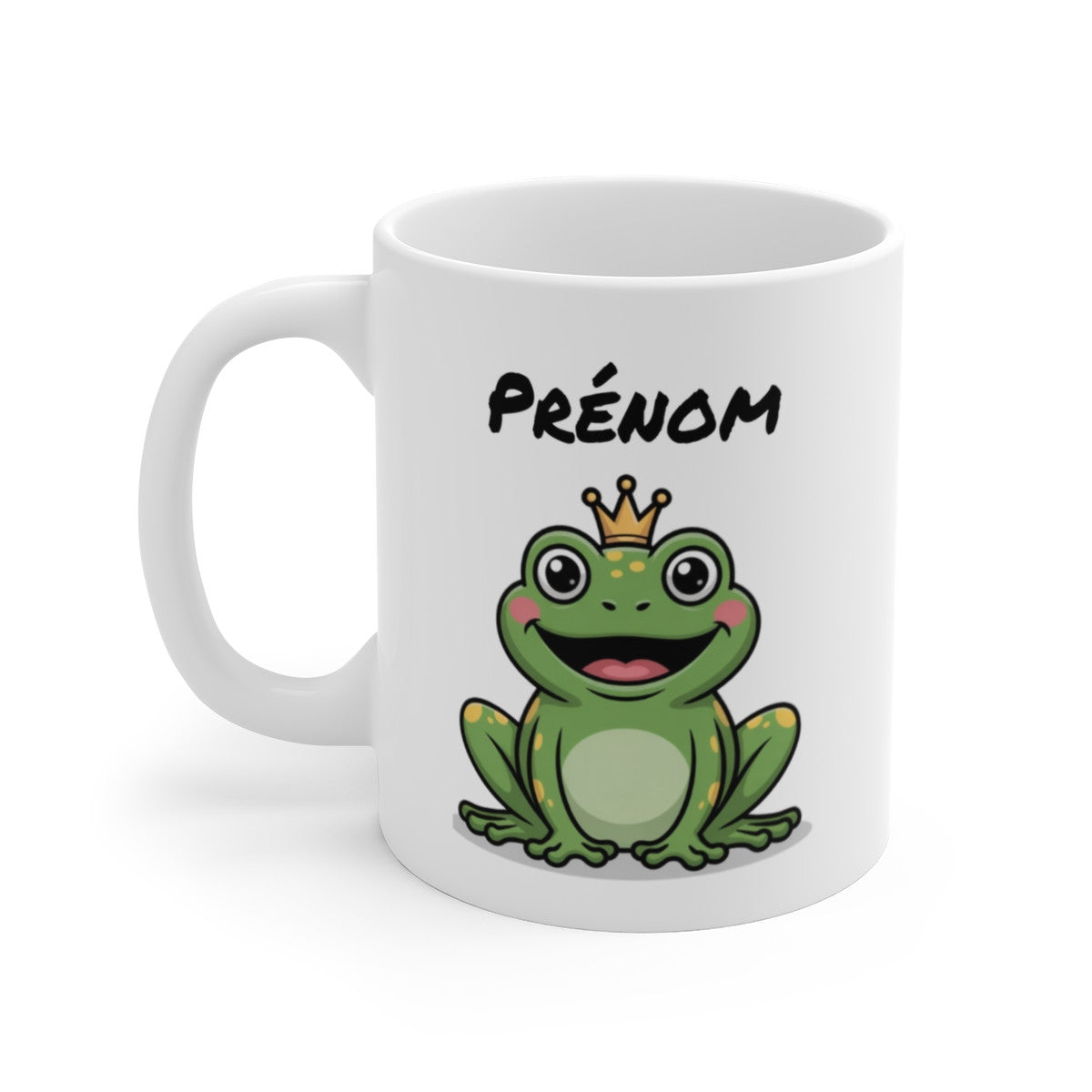 Tasse Personnalisable Grenouille Royale – Mug Cartoon avec Prénom – Cadeau Mignon et Original 325ml