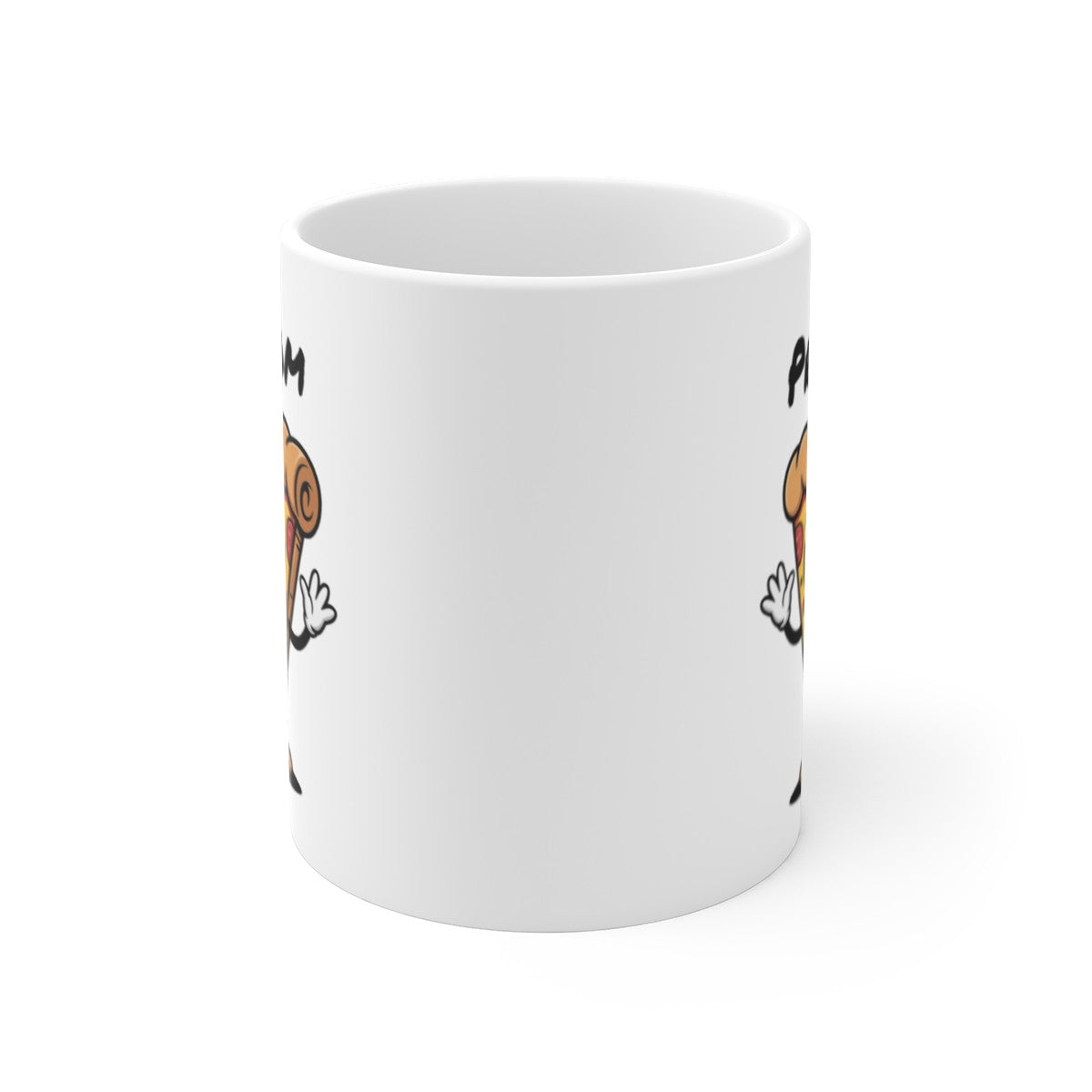 Tasse Personnalisable Pizza Drôle – Mug Cartoon Gourmand avec Prénom – Cadeau Foodie Mignon 325ml