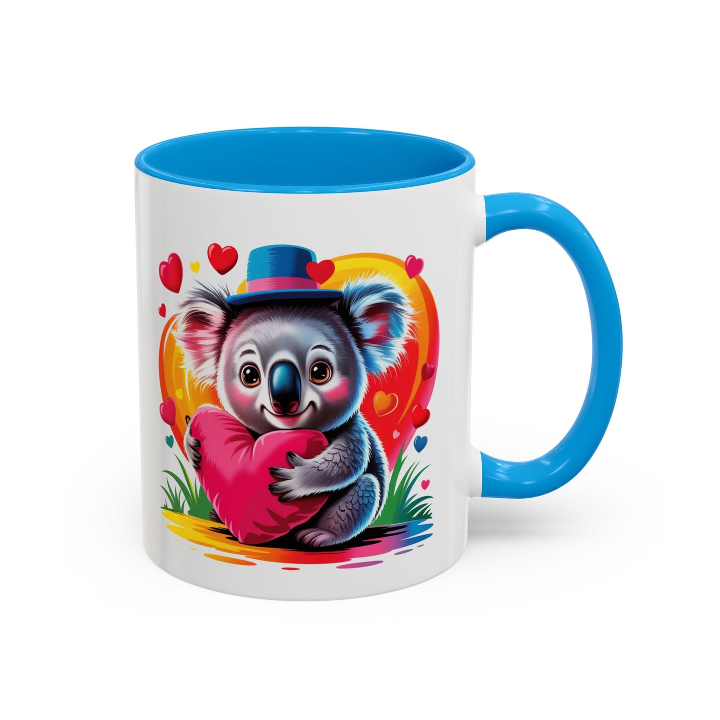 Mug Koala avec Cœur Rose – Tasse Kawaii Amour et Tendresse – Cadeau Original 325ml