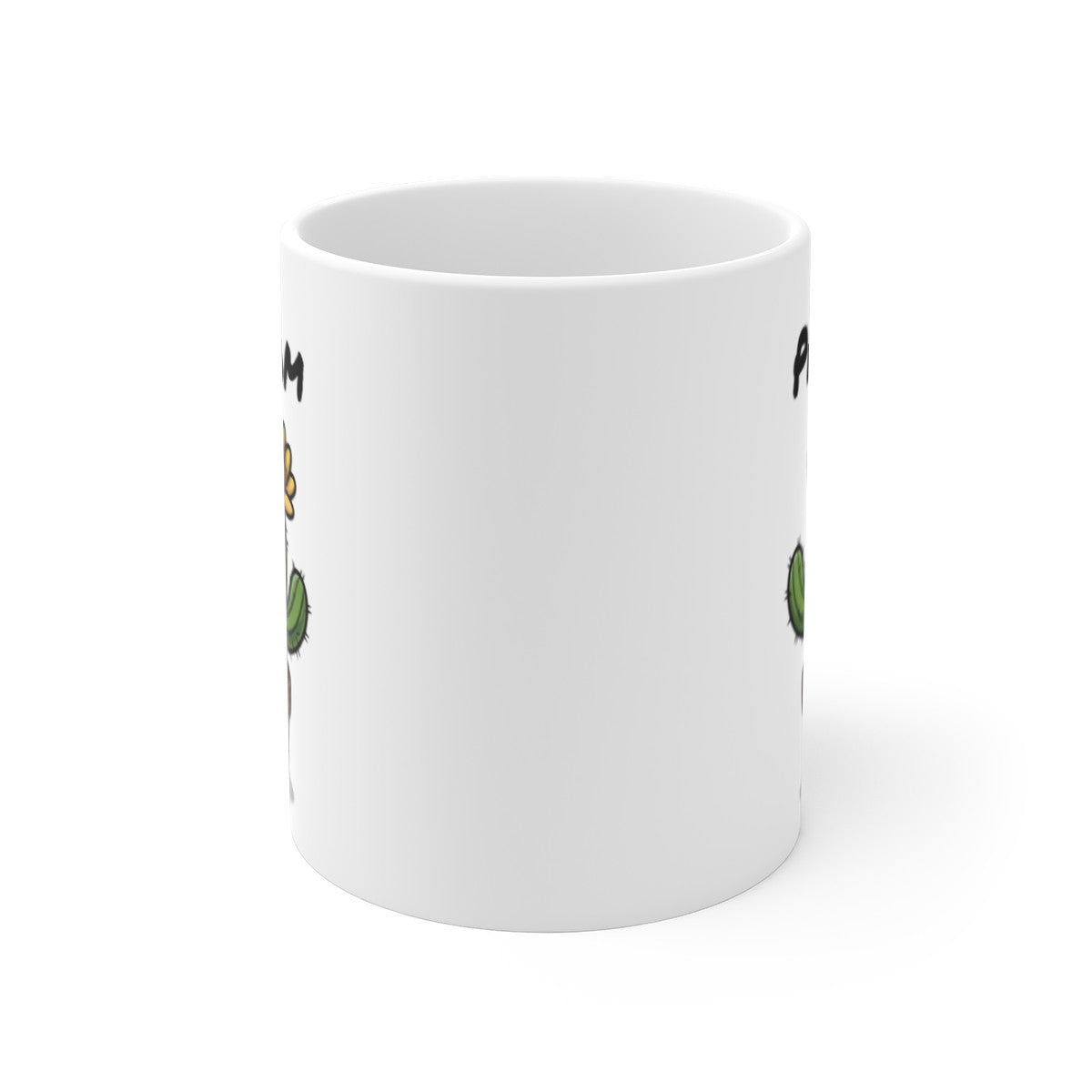 Tasse Personnalisable Cactus Sourire – Mug Plante Cartoon avec Prénom – Cadeau Mignon Nature 325ml