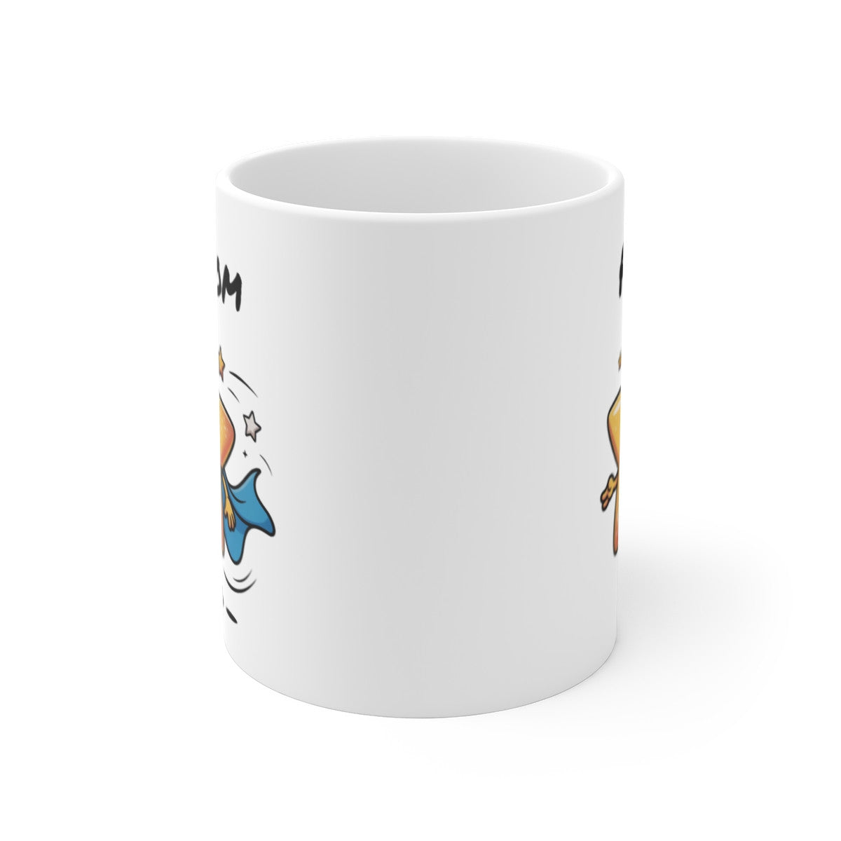Tasse Personnalisable Étoile Souriante – Mug Super-Héros Cartoon avec Prénom – Cadeau Enfant Mignon 325ml