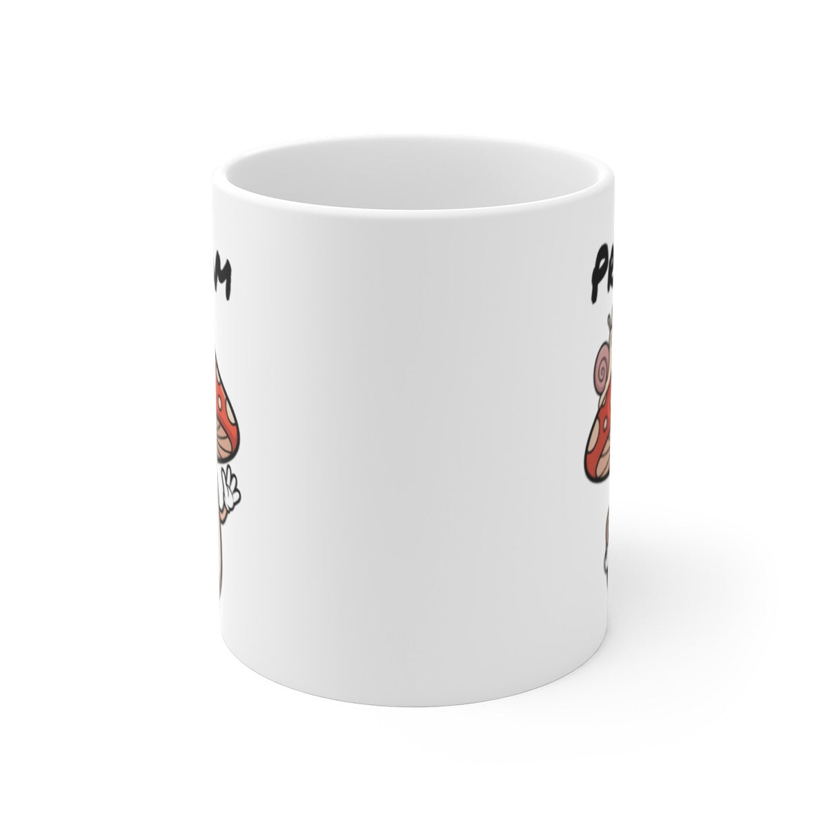 Tasse Personnalisable Champignon Rigolo – Mug Forêt Kawaii avec Escargot et Prénom – Cadeau Nature 325ml