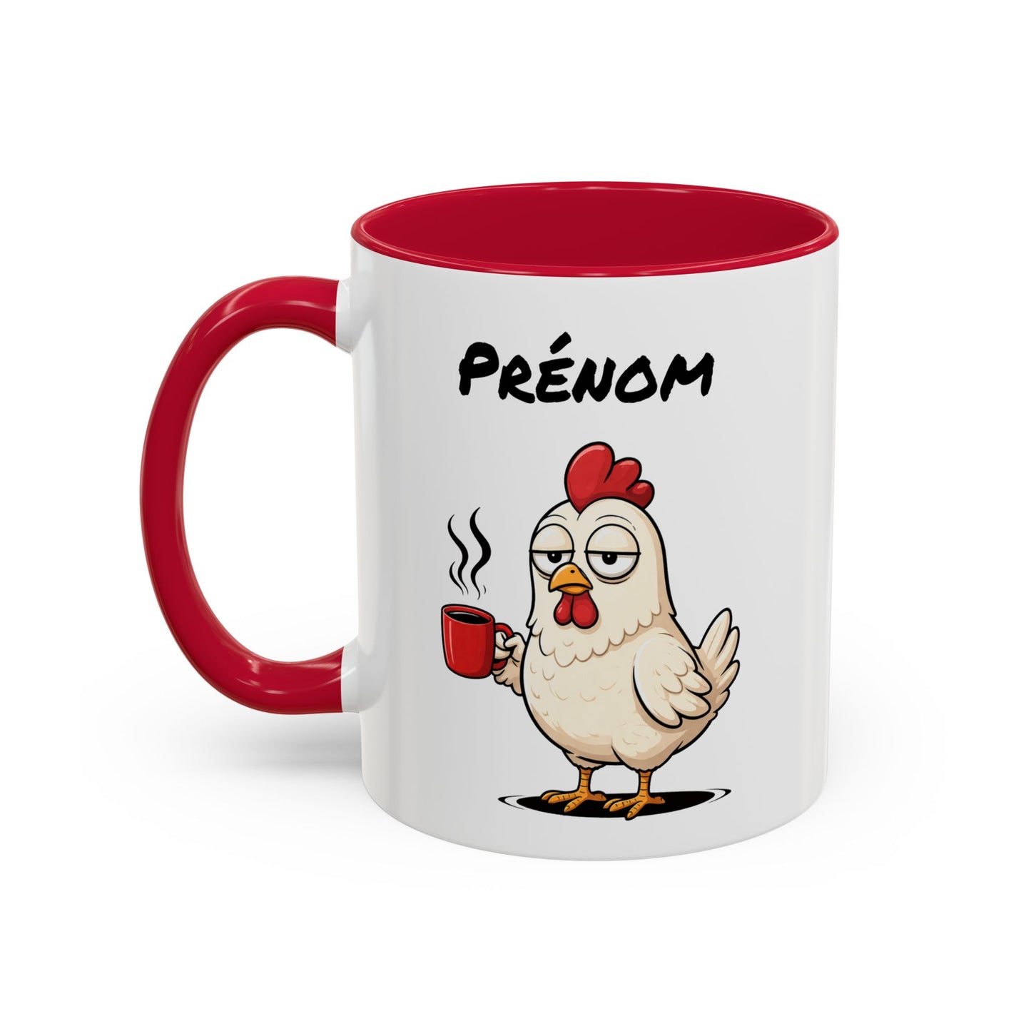 Mug Poule Personnalisable 325ml – Tasse Café Humour Animal Drôle Matin Difficile Cadeau Original