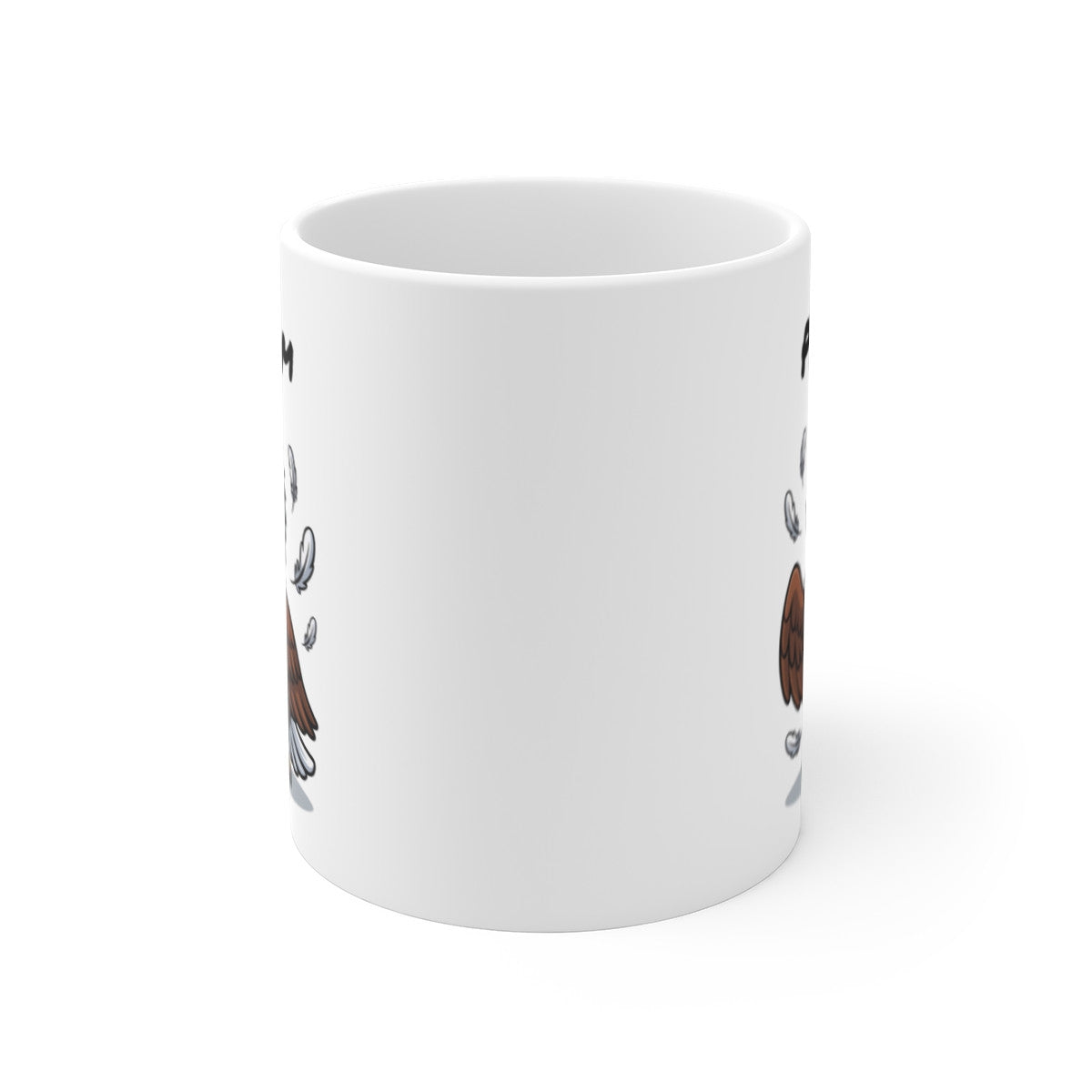 Mug Personnalisé Aigle Joyeux – Oiseau de Proie Cartoon – Illustration Animalière avec Prénom