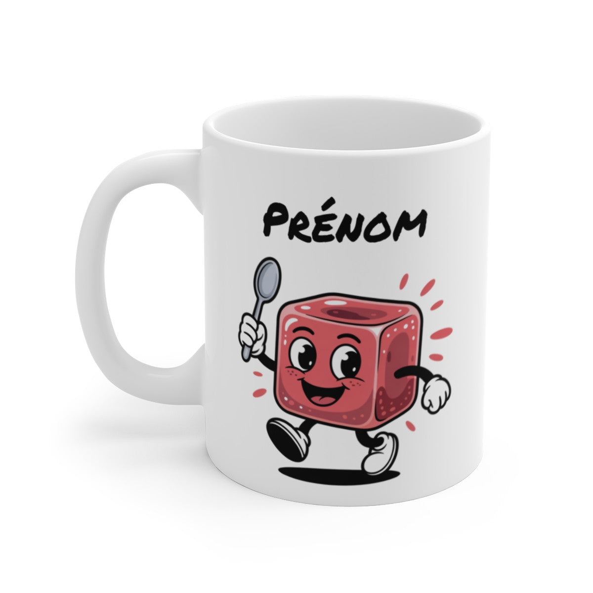 Mug Personnalisé Gelée Mignonne – Dessin Cartoon Jelly Cube – Illustration Fun avec Prénom