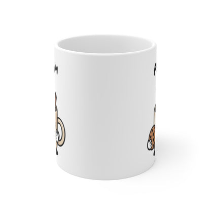 Mug Chocolat Chaud et Cookie – Design Mignon avec Prénom – Tasse Gourmande Personnalisée