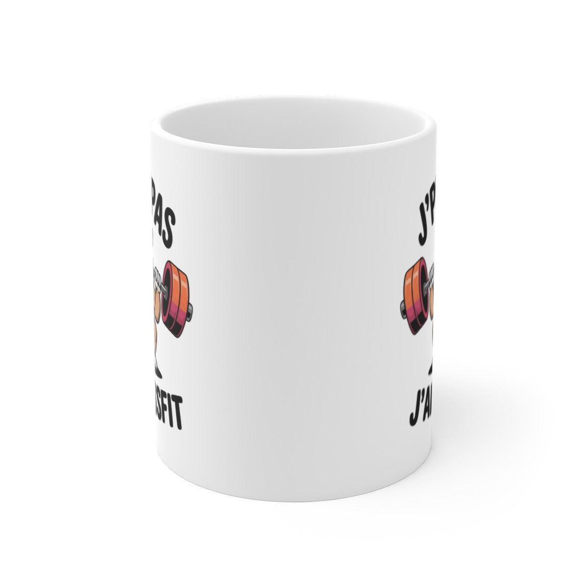 Mug J’peux Pas J’ai Crossfit – Bulldog Musclé Humour – Tasse Céramique Sport 325ml