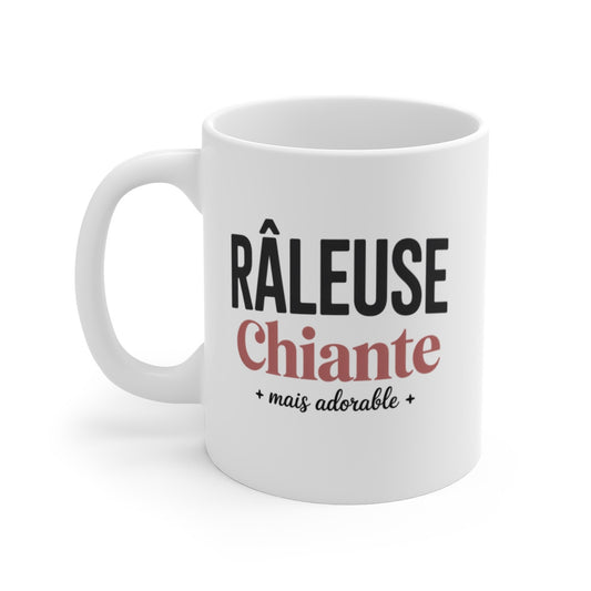 Tasse Râleuse Chiante Mais Adorable – Mug Femme Drôle – Cadeau Humour Complice Céramique 325ml