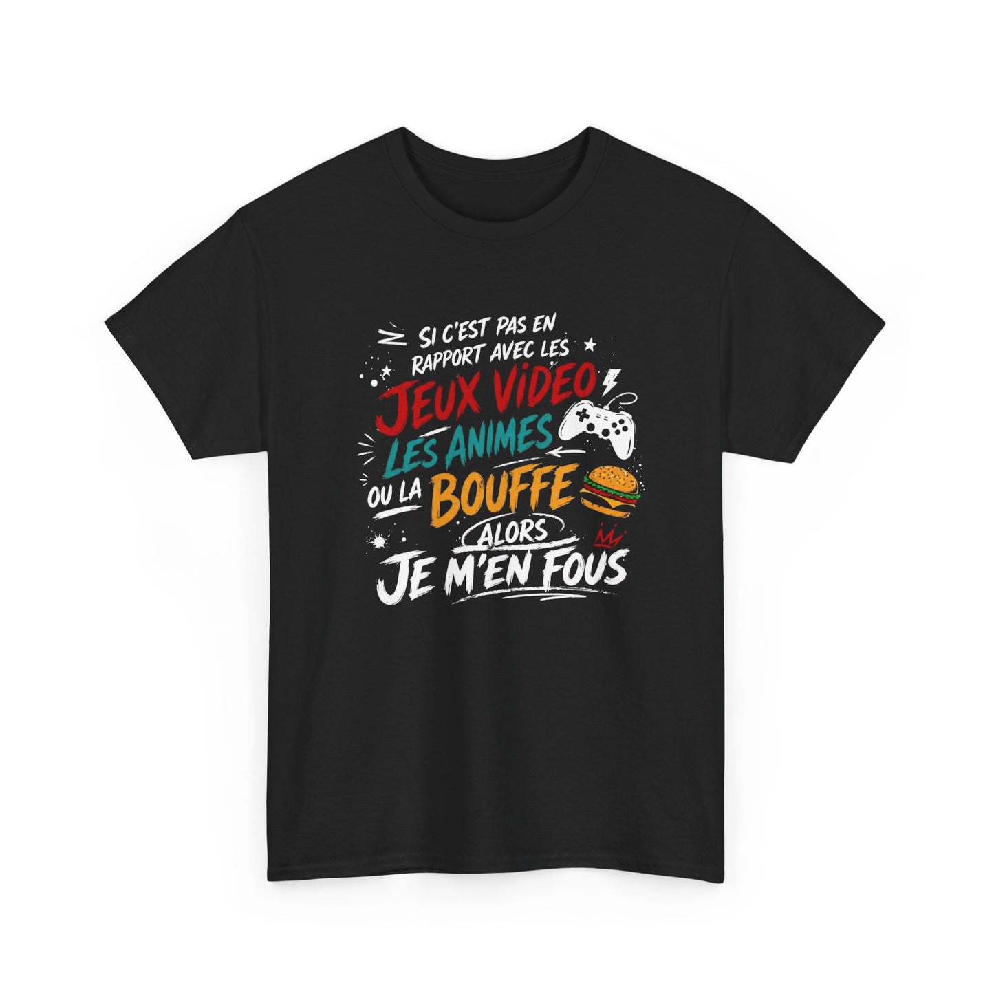 T-Shirt Jeux Vidéo Humour Homme Femme – Gamer Geek Animés Bouffe – Tee Shirt Drôle Gaming