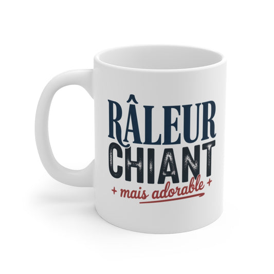 Tasse Râleur Chiant Mais Adorable – Mug Homme Humour Amour – Cadeau Couple Céramique 325ml