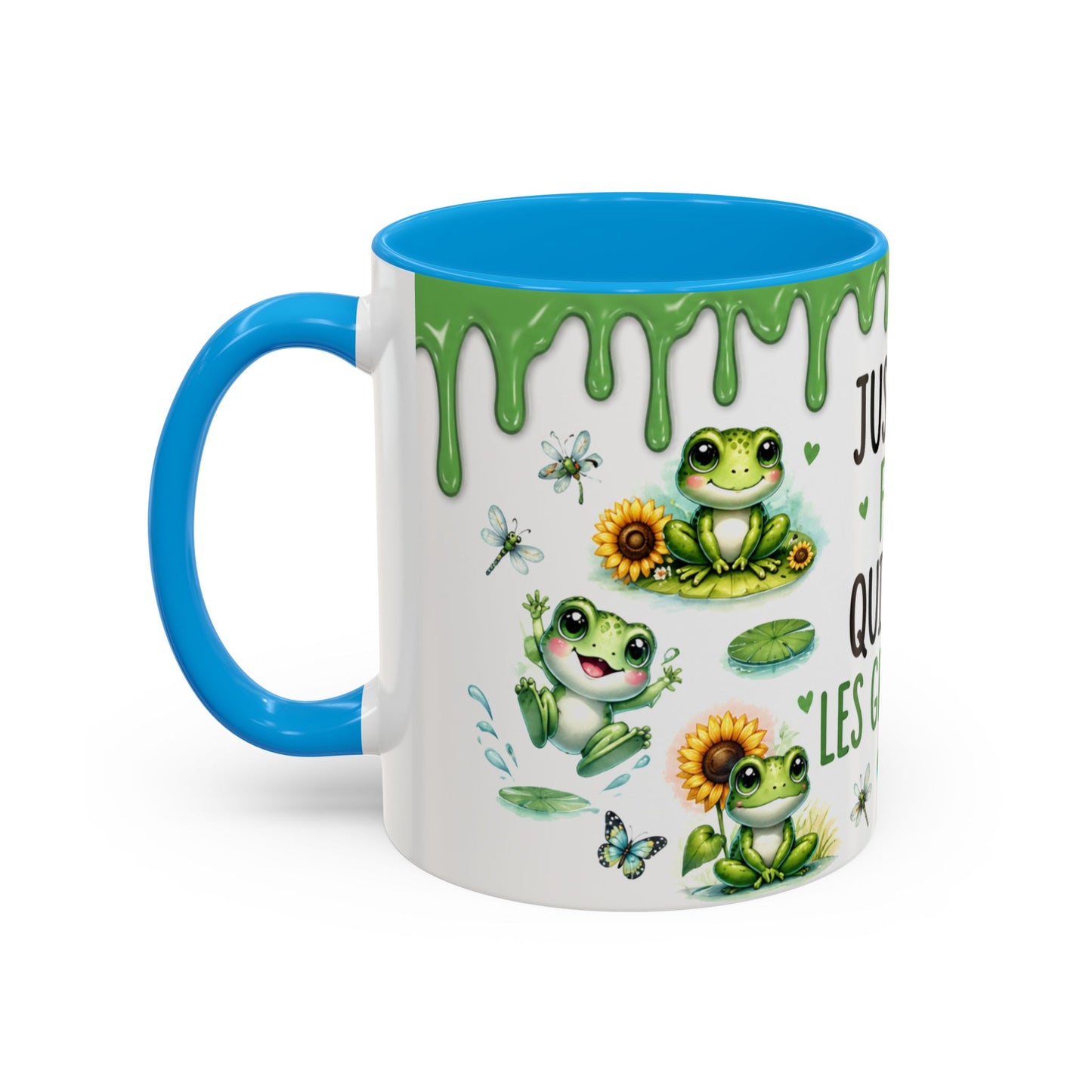 Tasse Humour Grenouille – Mug Juste Une Fille Qui Adore Les Grenouilles – Design Kawaii et Nature – Céramique 325ml