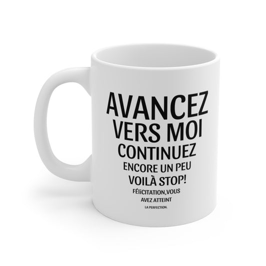 Tasse Vous Avez Atteint la Perfection – Mug Humour Flatteur Original – Cadeau Unique Céramique 325ml