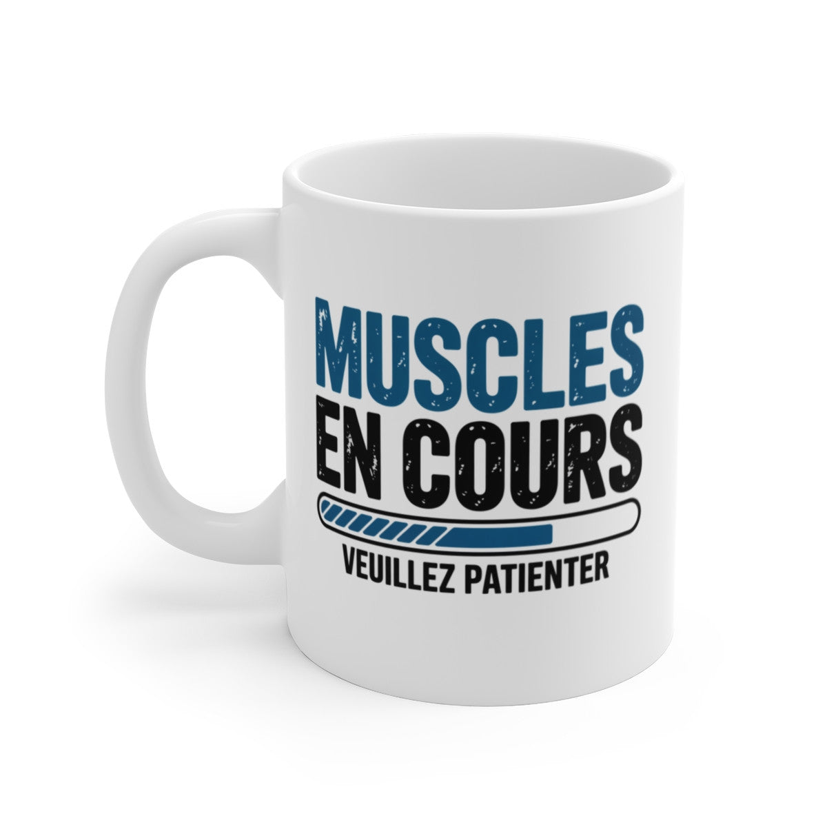 Tasse Muscles en Cours – Mug Fitness Humour Muscu – Progression Salle Sport 325ml Céramique