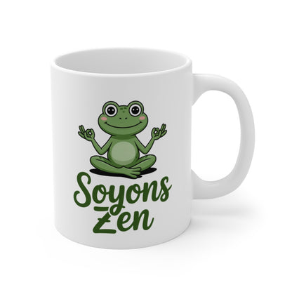 Mug Zen Grenouille Méditation – “Soyons Zen” – Bien-être & Sérénité