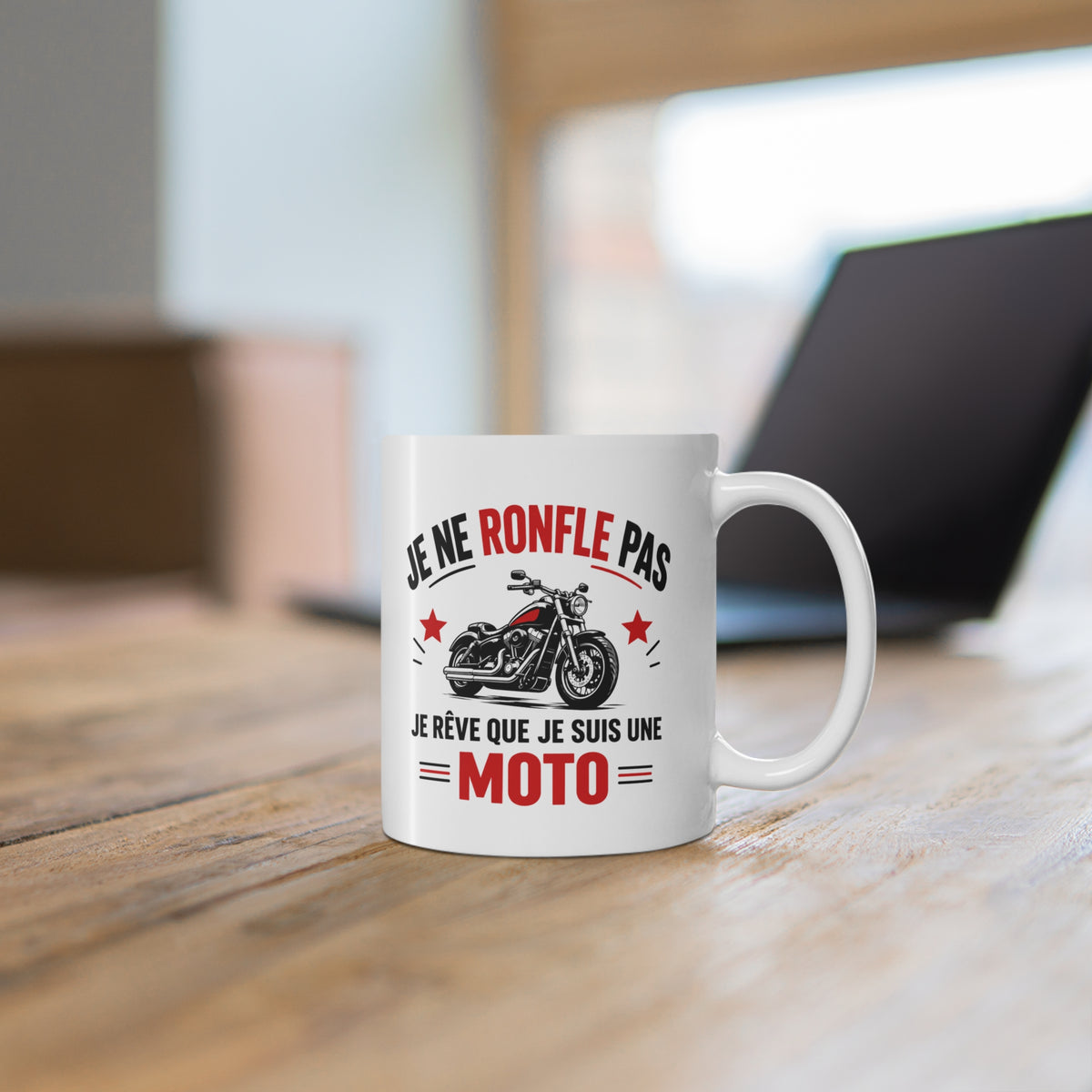 Mug Moto Humour Femme – Je Ne Ronfle Pas Je Rêve Que Je Suis une Moto – Tasse Motarde – Cadeau Original Femme Passionnée de Moto