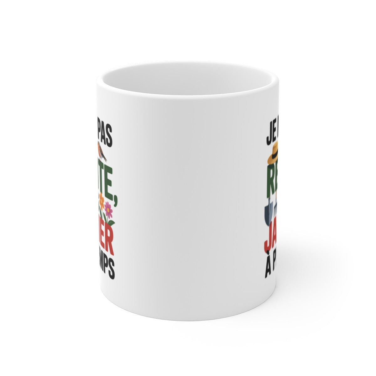 Mug Jardinier Retraité – “Je suis Jardinier à Plein Temps” – Humour Vert & Nature – Tasse Céramique 325ml