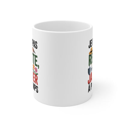Mug Jardinier Retraité – “Je suis Jardinier à Plein Temps” – Humour Vert & Nature – Tasse Céramique 325ml