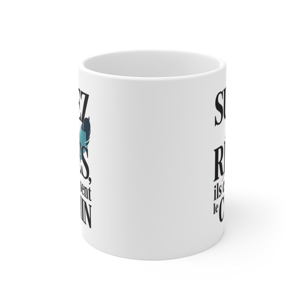 Mug Suivez Vos Rêves – Citation Inspirante & Plume Pastel – Tasse Poétique en Céramique 325ml