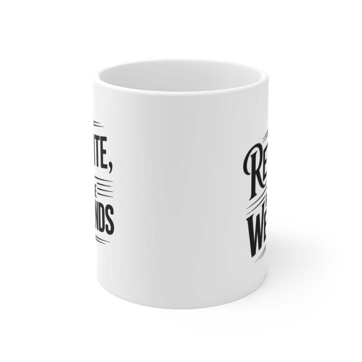 Mug Retraite Weekends – “La retraite, une vie remplie de weekends” – Cadeau Humour Positif – Tasse Céramique 325ml