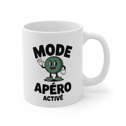 Mug Apéro Olive – “Mode Apéro Activé” – Design Drôle & Festif – Tasse Céramique 325ml