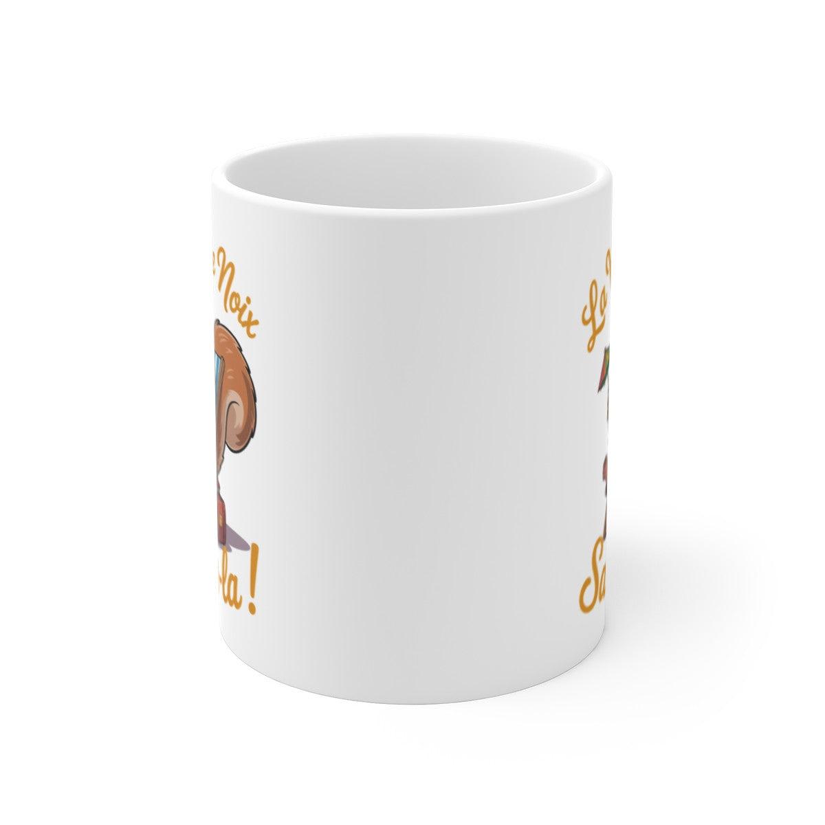 Mug Écureuil Vacances – “La Vie est une Noix, Savoure-la” – Humour Tropical – Tasse Céramique 325ml