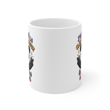 Mug Panda Bonheur – “Éloigne-toi des idiots” – Citation Drôle & Colorée – Tasse Céramique 325ml