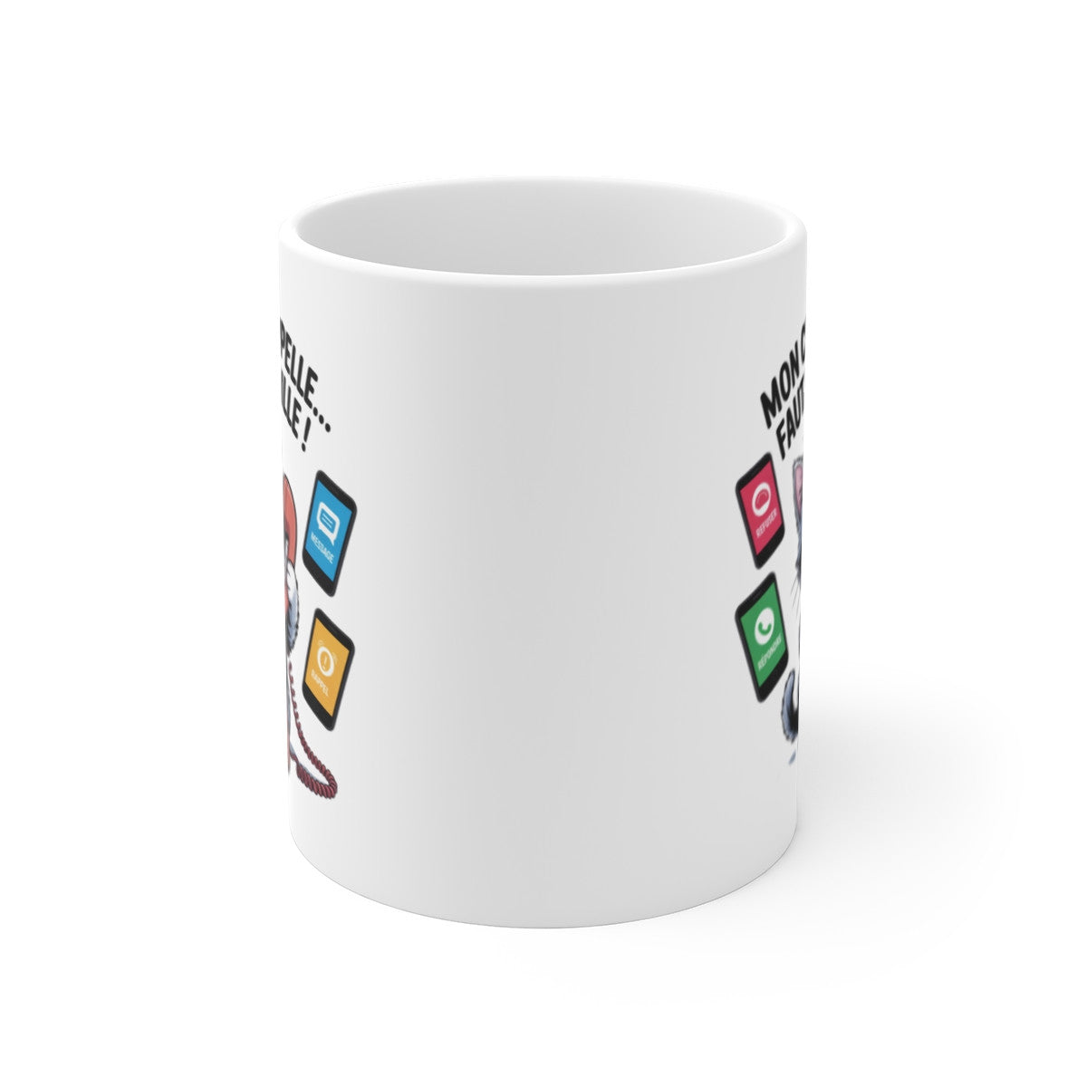 Tasse Chat Mignon 325ml – Mug “Mon Chat m’Appelle” – Cadeau Humour Félin – Céramique Micro-Ondes & Lave-Vaisselle