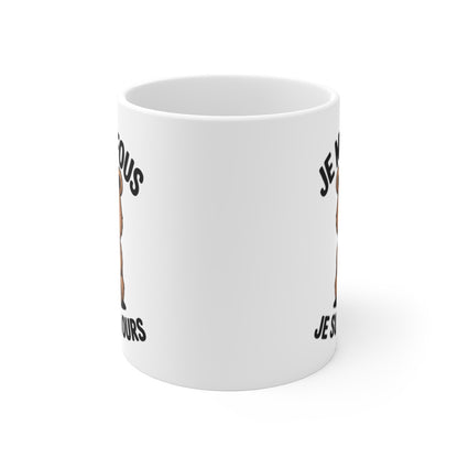 Mug Ours Boudeur – “Je m’en fous, je suis un ours” – Humour Animalier – Tasse Céramique 325ml