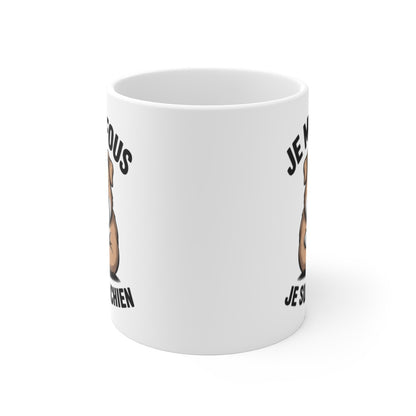 Tasse Chien Drôle 325ml – Mug “Je m’en fous je suis un chien” –