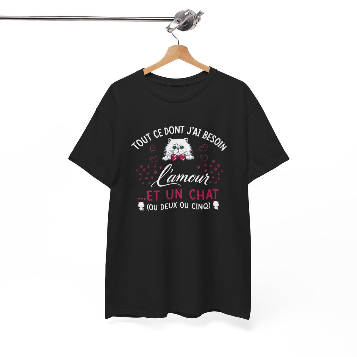 Tee Shirt Chat Homme Femme – Amour des Chats et Humour – Idée Cadeau Drôle pour Amoureux des Félins