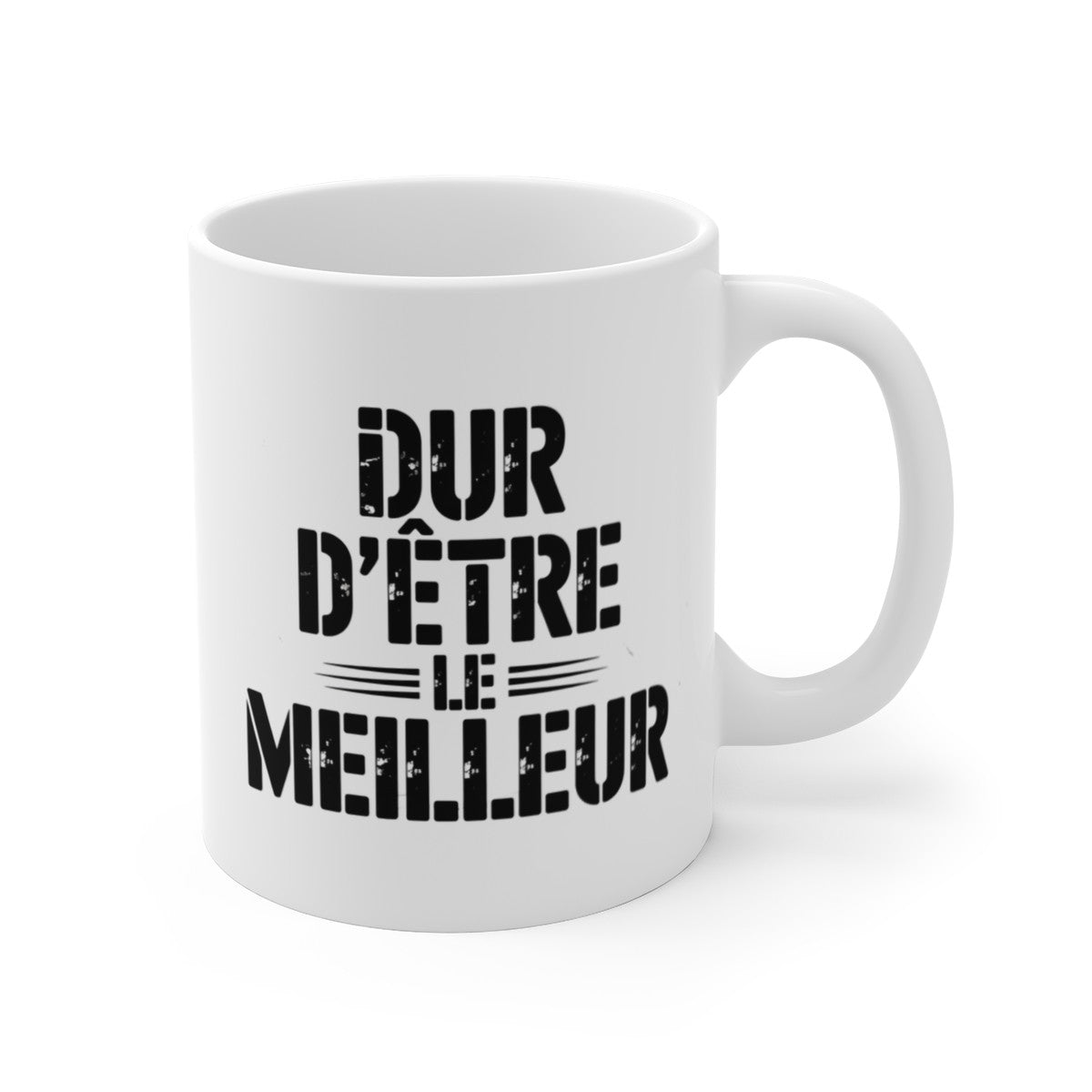 Mug Citation “Dur d’être le Meilleur” – Design Vintage Noir – Cadeau Motivation ou Humour