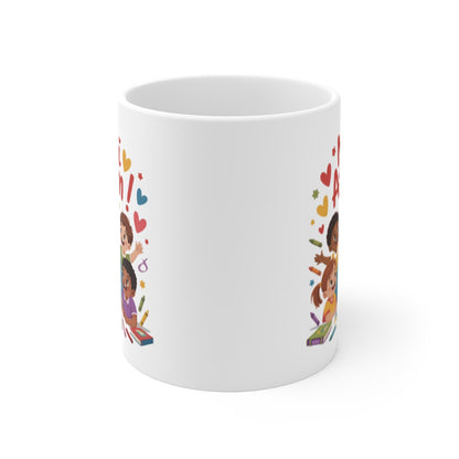 mug Merci ATSEM École Maternelle – Cadeau Fin d’Année – Illustration Enfants