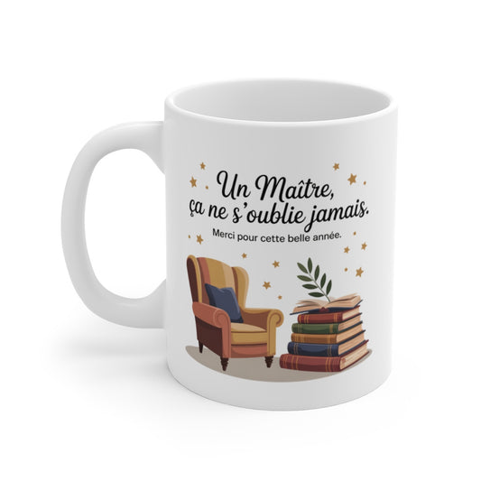 Mug Un Maître Inoubliable – Cadeau Fin d’Année Élégant – Merci Maître