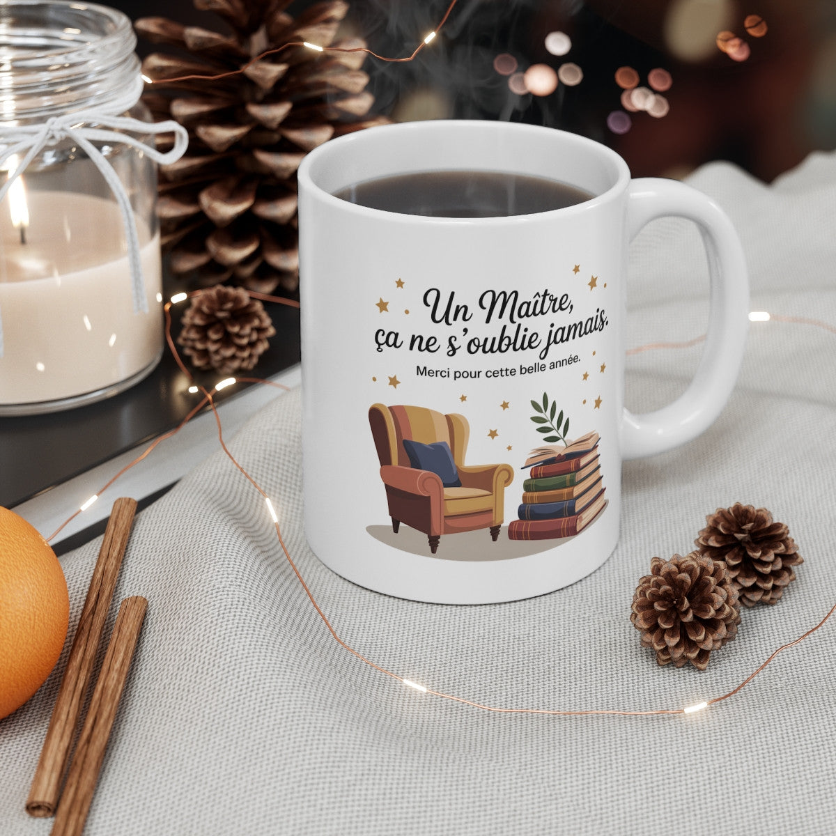 Mug Un Maître Inoubliable – Cadeau Fin d’Année Élégant – Merci Maître