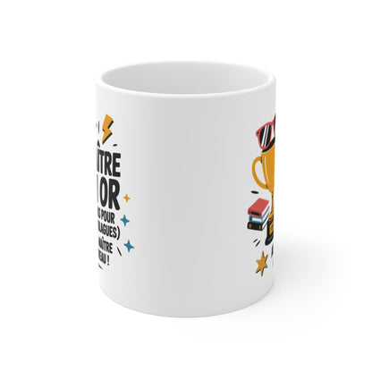 Mug Maître en Or – Cadeau Humour Fin d’Année – Trophée Merci Maître