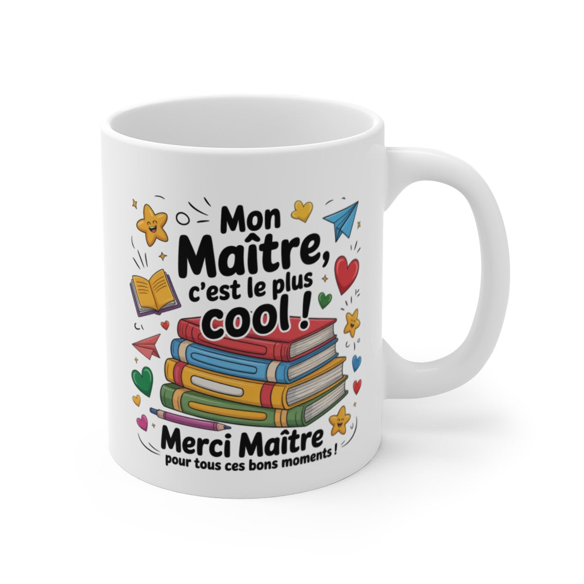 Mug Mon Maître C’est le Plus Cool – Cadeau Fin d’Année – Merci Maître Coloré