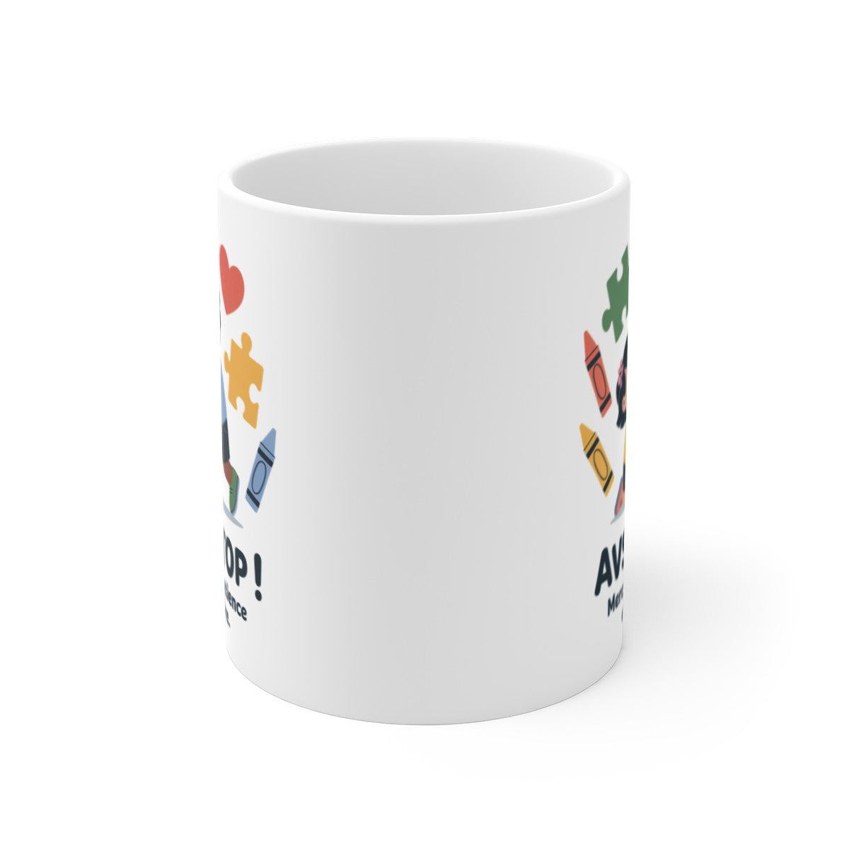 Tasse AVS au Top – Merci pour ta Patience et ton Sourire – Cadeau École Maternelle