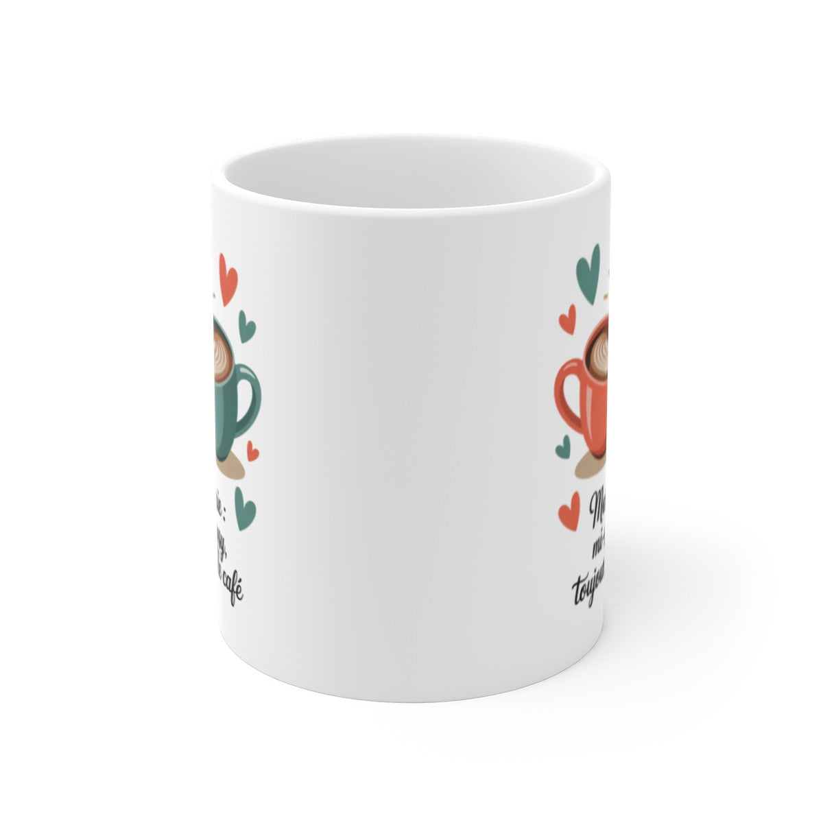 Tasse Cappuccino Meilleure Amie – Mi-Sœur, , Toujours là pour le Café