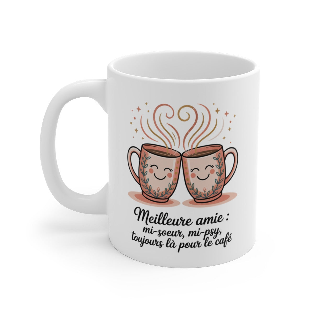 Mug Meilleure Amie – Mi-Sœur – Illustration Amicale et Poétique – Cadeau Touchant pour Copine