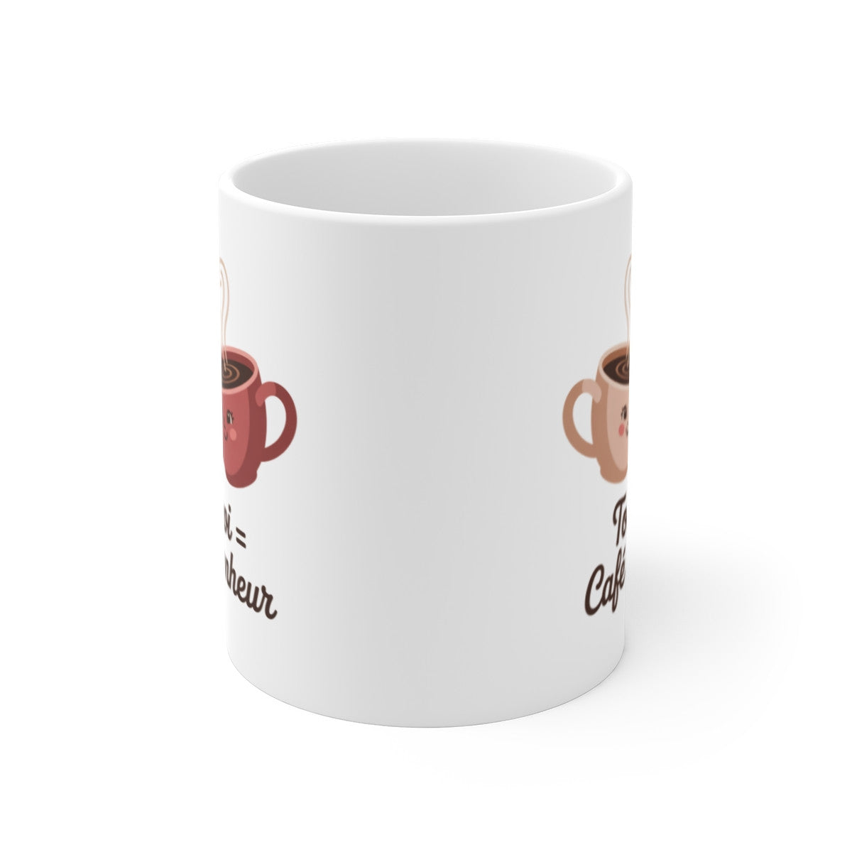 Mug Couple En Amour  Toi + Moi Café & Bonheur – Tasses Adorables Main dans la Main