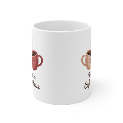 Mug Couple En Amour  Toi + Moi Café & Bonheur – Tasses Adorables Main dans la Main
