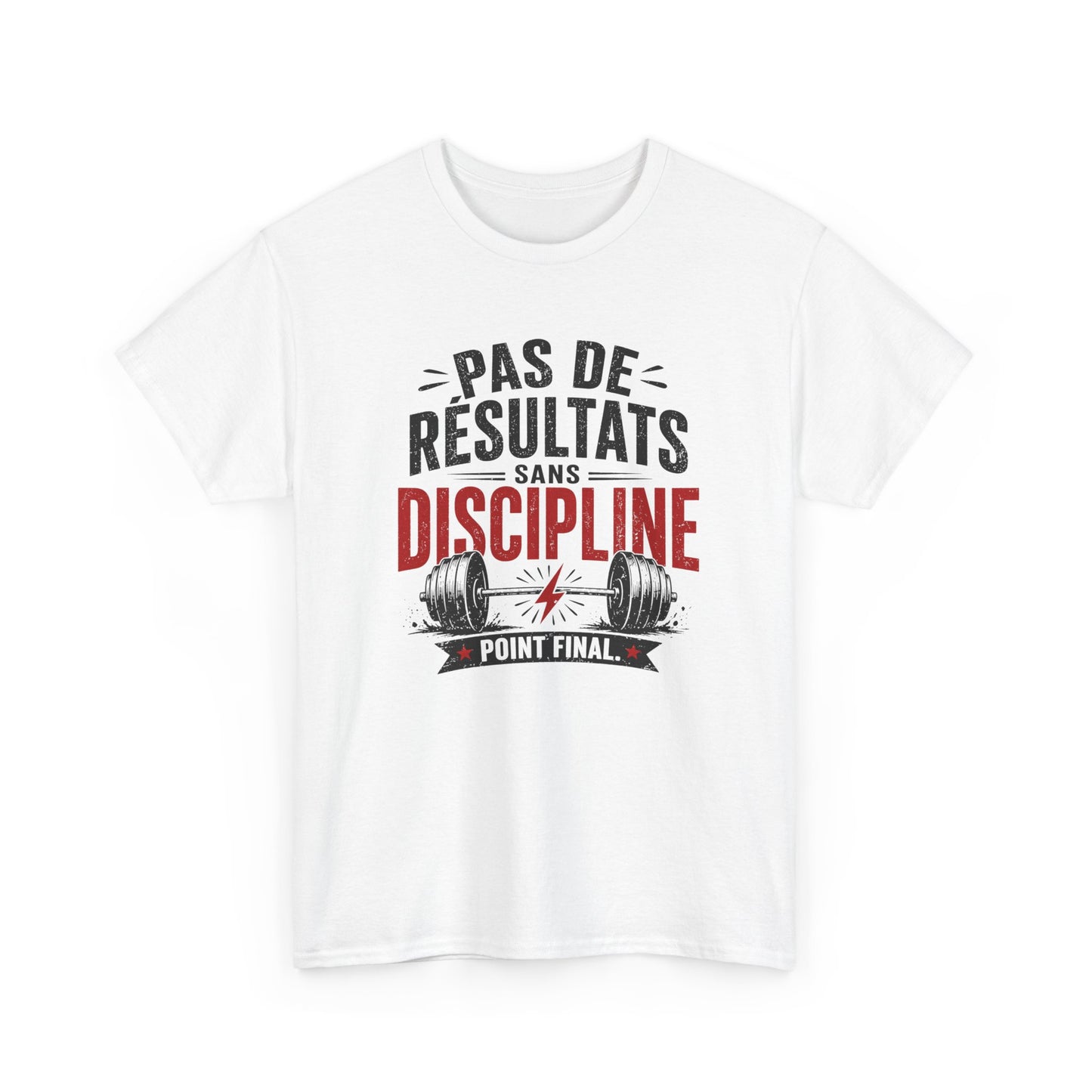 T-Shirt Musculation Discipline – Pas de Résultats Sans Discipline – Tee Shirt Fitness Motivation Gym Adulte Idée Cadeau Sport