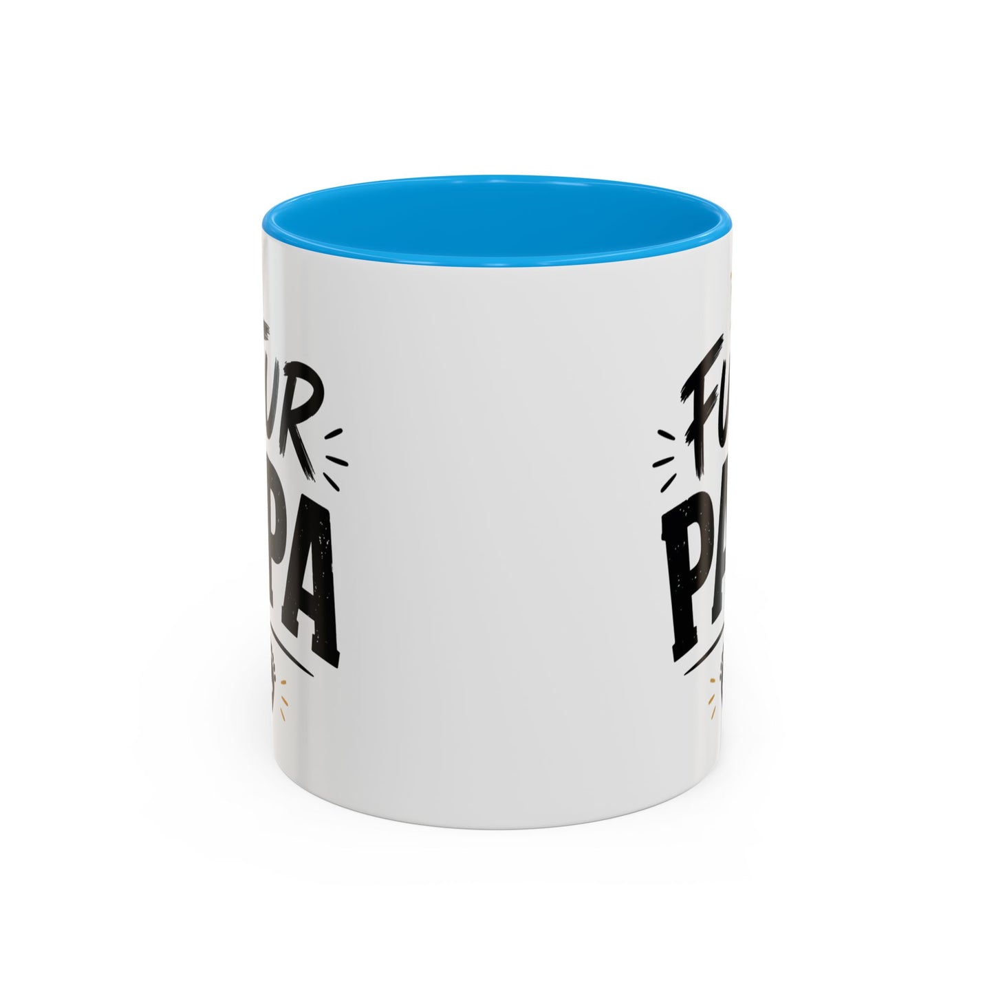 Mug Futur Papa – Tasse Grossesse avec Couronne et Pieds Bébé – Cadeau Future Papa Annonce Grossesse – Céramique 325ml Noir Bleu Rouge