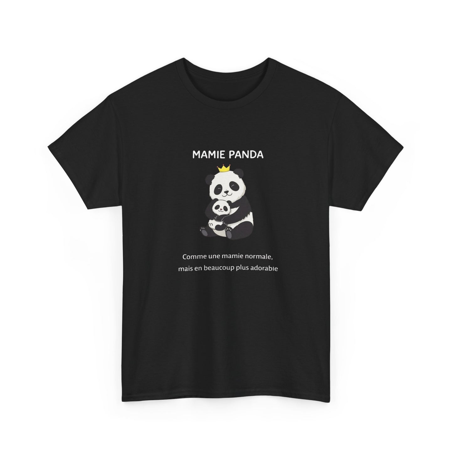 T-Shirt Mamie Panda Mignon – Cadeau Mamie Original – Tee Shirt Panda Amour Grand-Mère