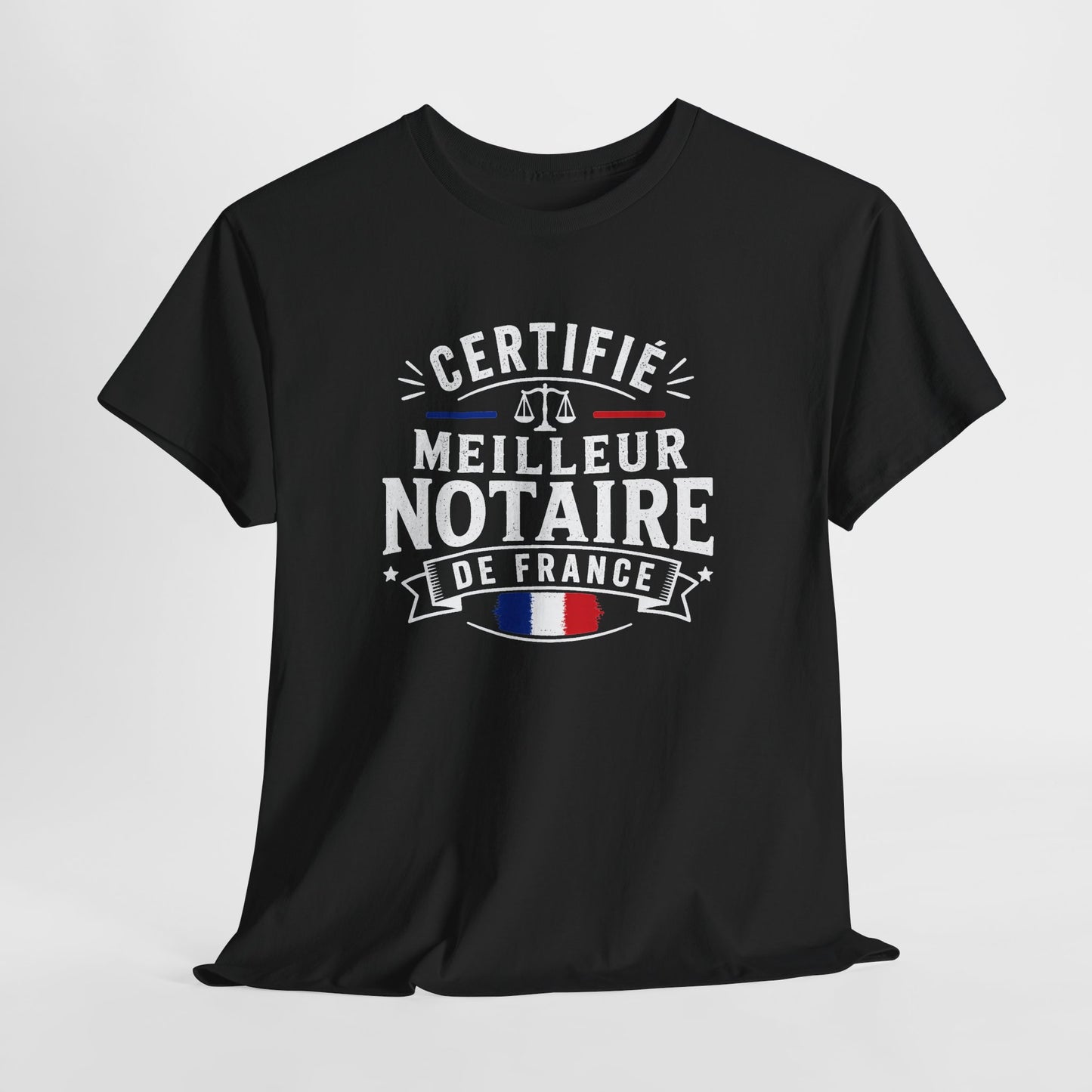 Tee Shirt Homme Notaire Cadeau Humour Métier Droit Justice Professionnel Juridique Étude Notariale France