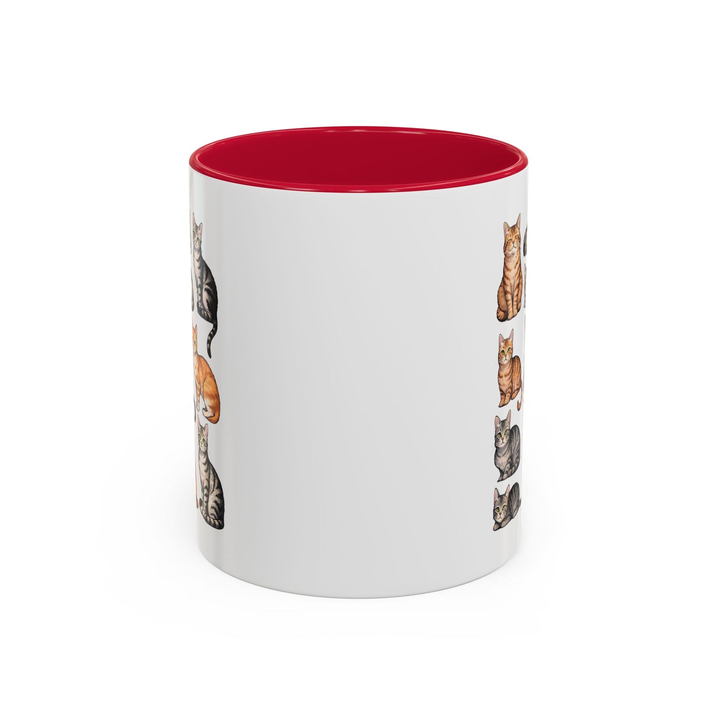 Tasse Chats Multiples Illustrés – Mug Collection Chats Différentes Races – Cadeau Amoureux des Chats