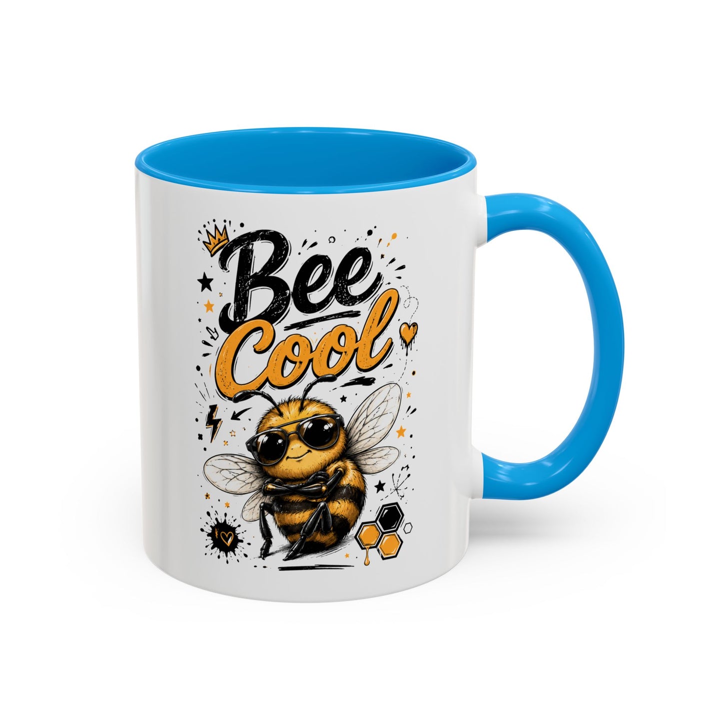 Tasse Abeille Humoristique – Bee Cool – Mug Drôle Abeille avec Lunettes 325ml Idée cadeau